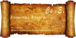 Csepregi Elvira névjegykártya